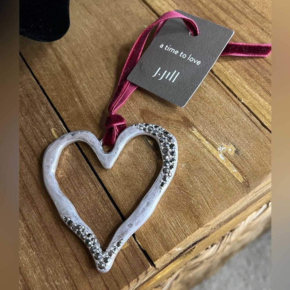 NWT J.Jill Pavé Heart Pendant/ Ornament